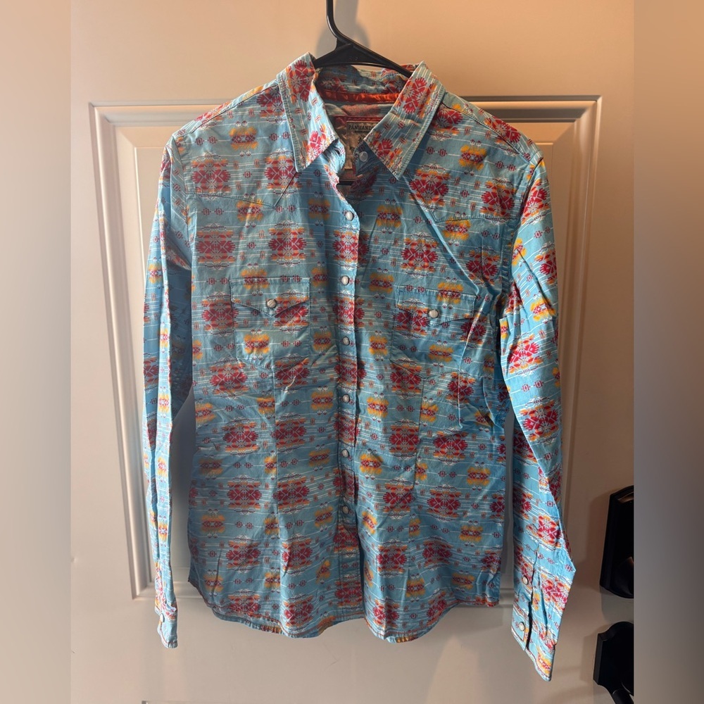 Women's Colorful Patterned Button Down Shirt